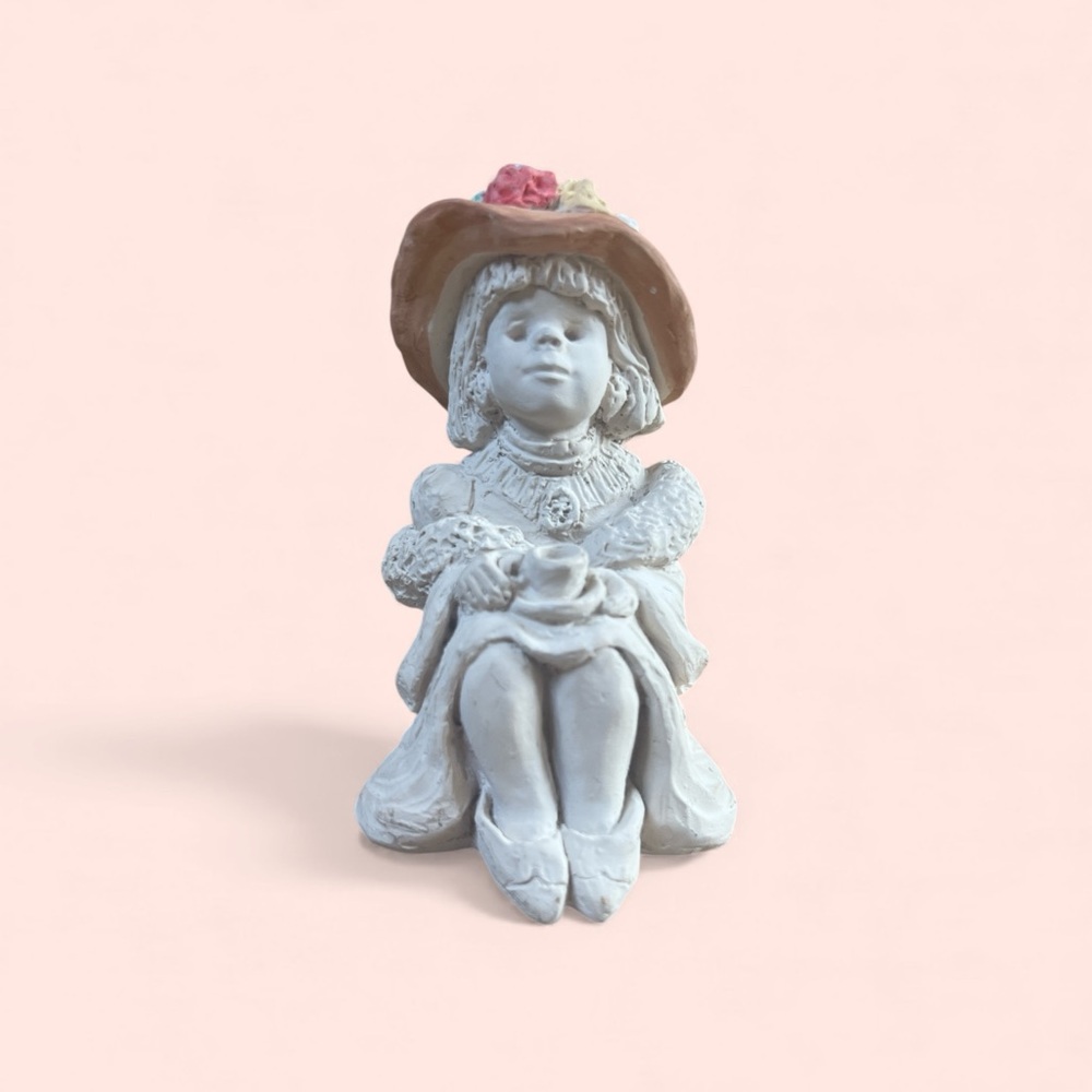 Vintage Austin Sculptures by Dee Crowley “Tea Party” from Bright Eyes Hat Col.